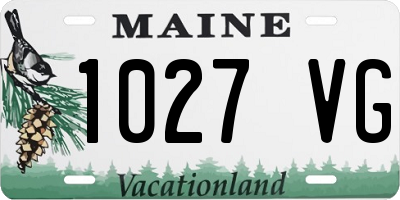 ME license plate 1027VG