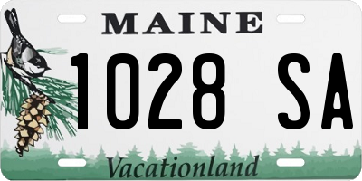 ME license plate 1028SA