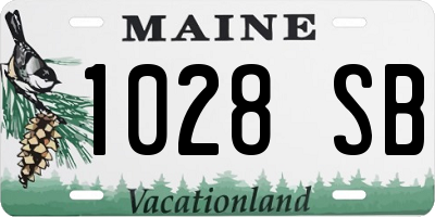 ME license plate 1028SB