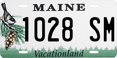 ME license plate 1028SM