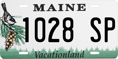 ME license plate 1028SP