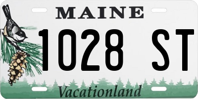 ME license plate 1028ST