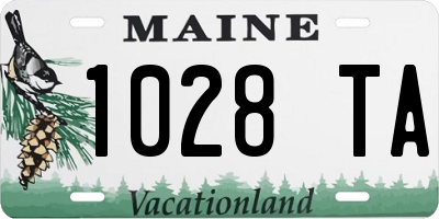 ME license plate 1028TA