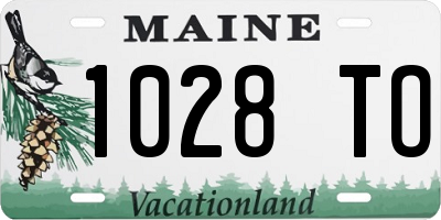 ME license plate 1028TO