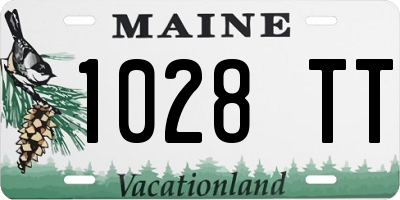ME license plate 1028TT
