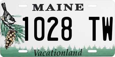 ME license plate 1028TW