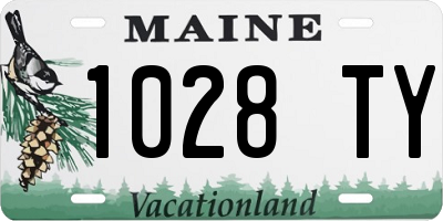 ME license plate 1028TY