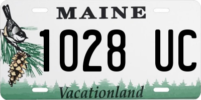 ME license plate 1028UC