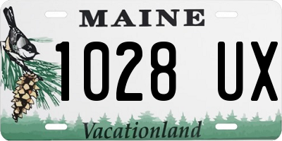 ME license plate 1028UX