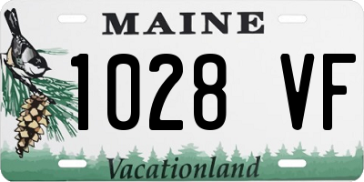 ME license plate 1028VF