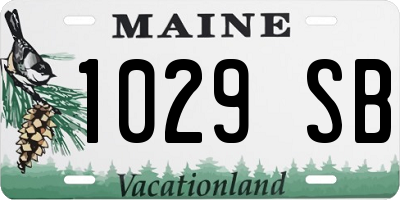 ME license plate 1029SB