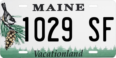 ME license plate 1029SF