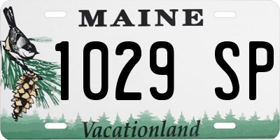 ME license plate 1029SP