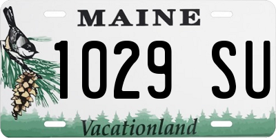 ME license plate 1029SU