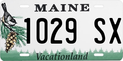 ME license plate 1029SX