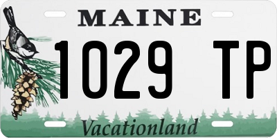 ME license plate 1029TP