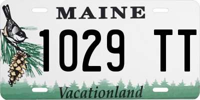 ME license plate 1029TT