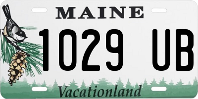 ME license plate 1029UB