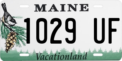 ME license plate 1029UF