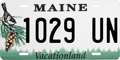 ME license plate 1029UN