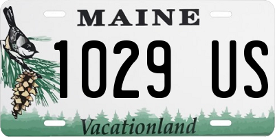 ME license plate 1029US