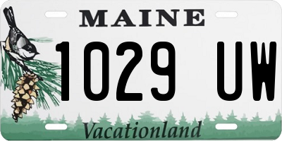 ME license plate 1029UW