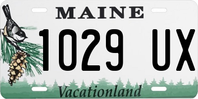 ME license plate 1029UX