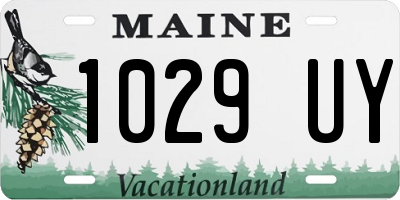 ME license plate 1029UY