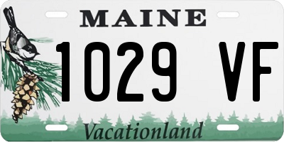 ME license plate 1029VF