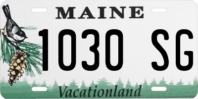 ME license plate 1030SG