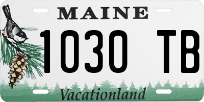 ME license plate 1030TB