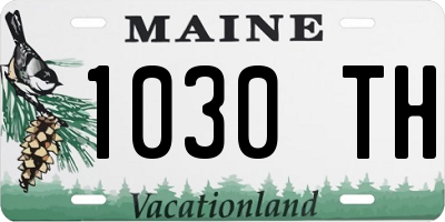 ME license plate 1030TH