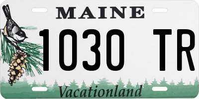 ME license plate 1030TR