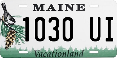 ME license plate 1030UI