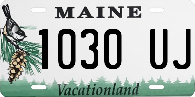 ME license plate 1030UJ