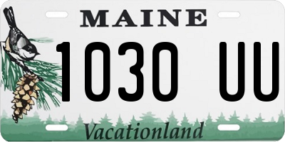 ME license plate 1030UU