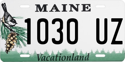 ME license plate 1030UZ