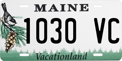 ME license plate 1030VC