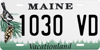 ME license plate 1030VD