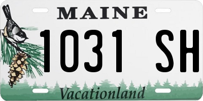 ME license plate 1031SH