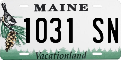 ME license plate 1031SN