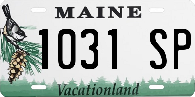 ME license plate 1031SP