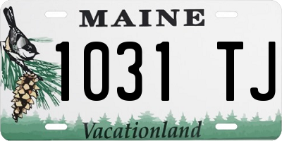 ME license plate 1031TJ