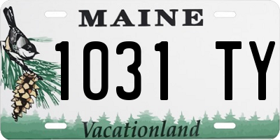 ME license plate 1031TY