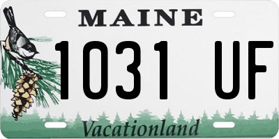 ME license plate 1031UF