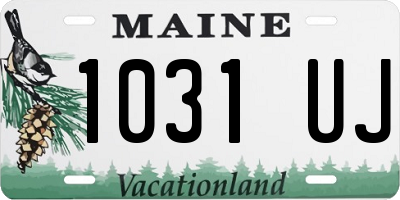 ME license plate 1031UJ