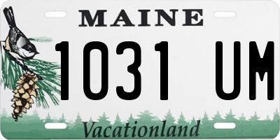 ME license plate 1031UM