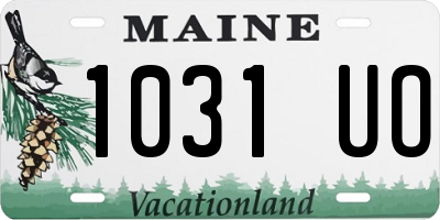 ME license plate 1031UO