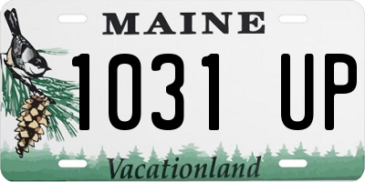 ME license plate 1031UP