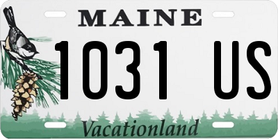 ME license plate 1031US